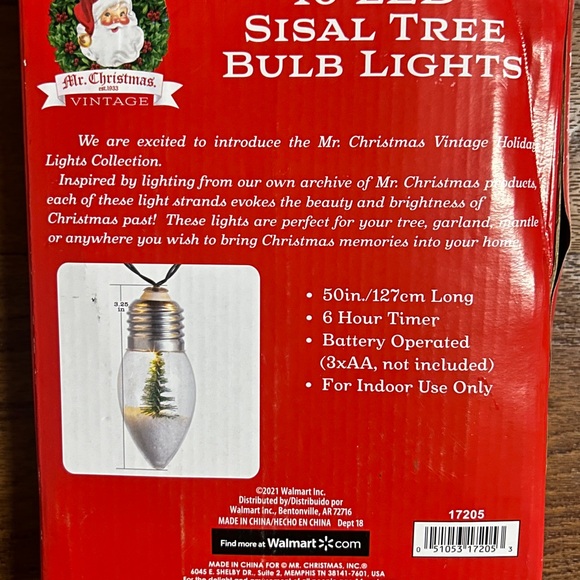 Mr. Christmas • 10 LED Sisel Tree Bulb Lights • New W/Box - Picture 6 of 9